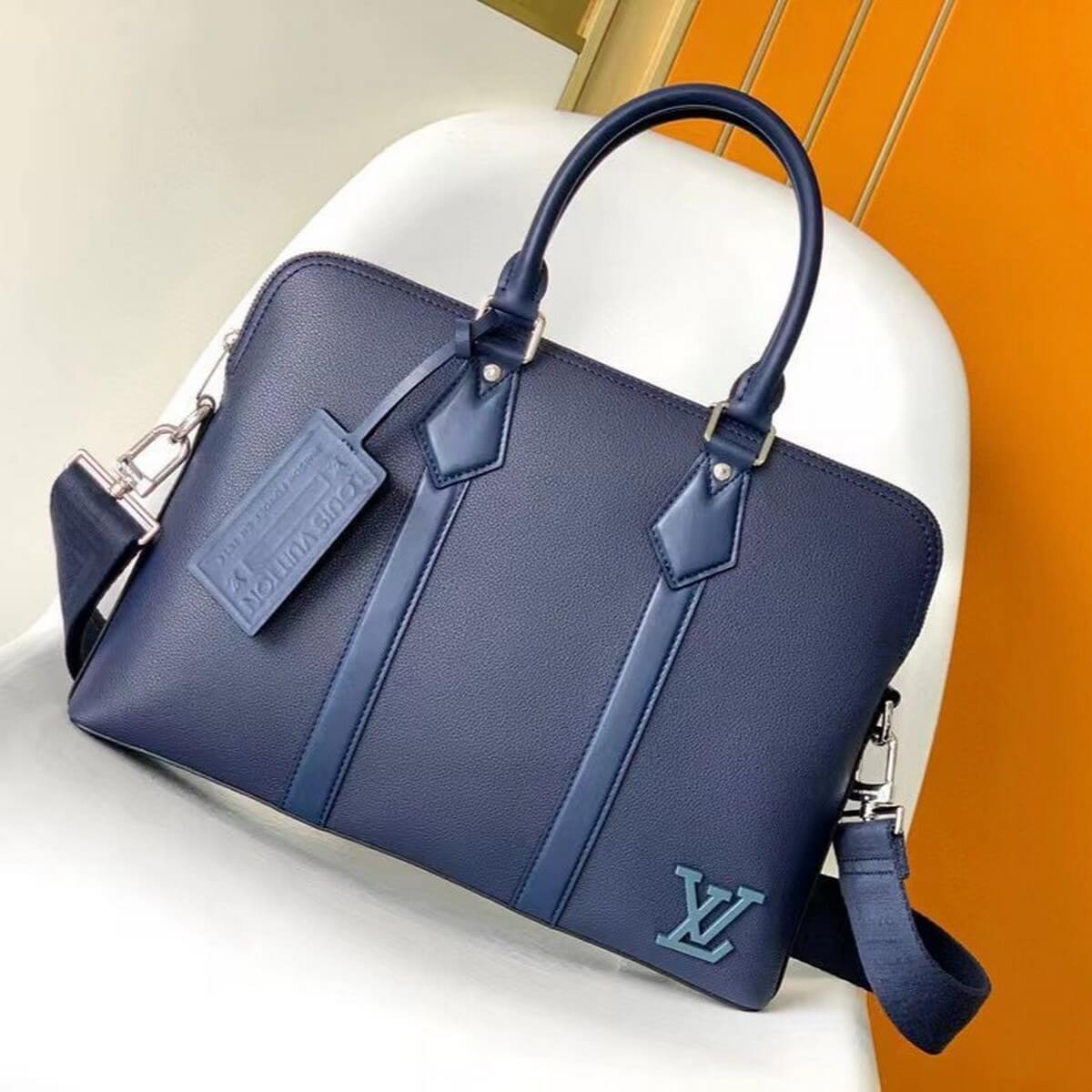 Louis Vuitton Dandy Briefcase Pm In Navy